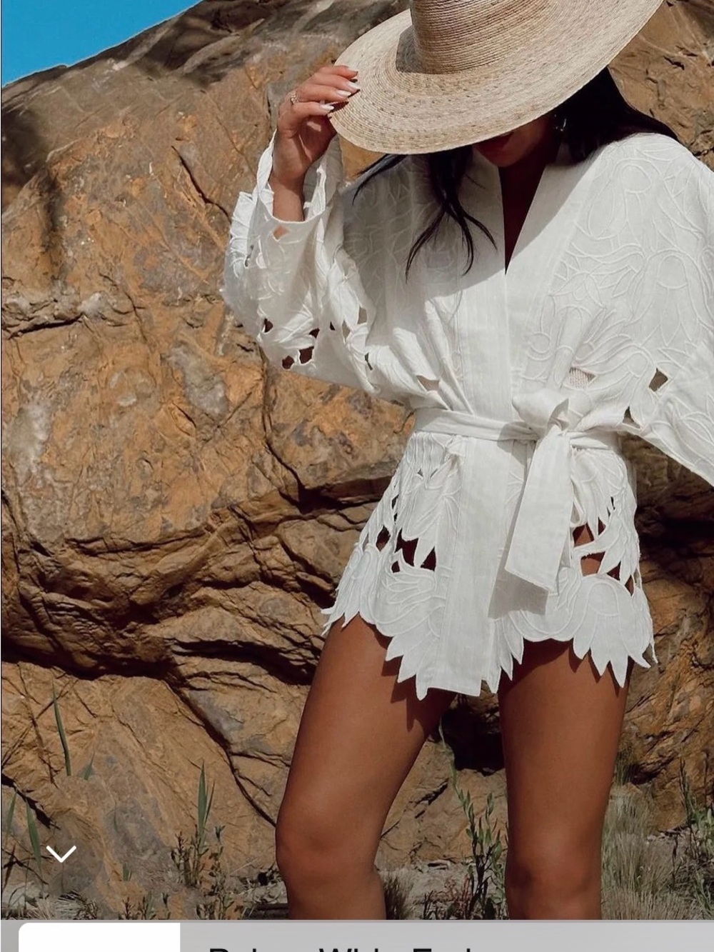 Lack of Color Palma Wide Fedora Hat BNWT Natural Palm Straw Wide Brim Sun Hat - Picture 6 of 7